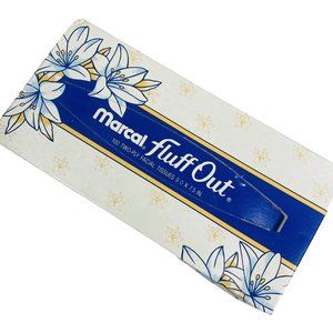 Vintage Fluff Out Marcal White Facial Tissues With Yellow Alert Made USA 100